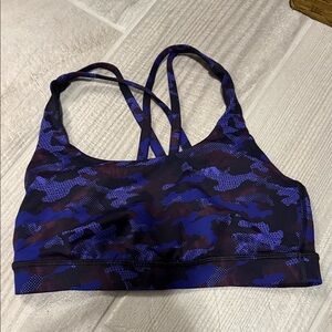 Lululemon Athletica Purple Camouflage Sports Bra